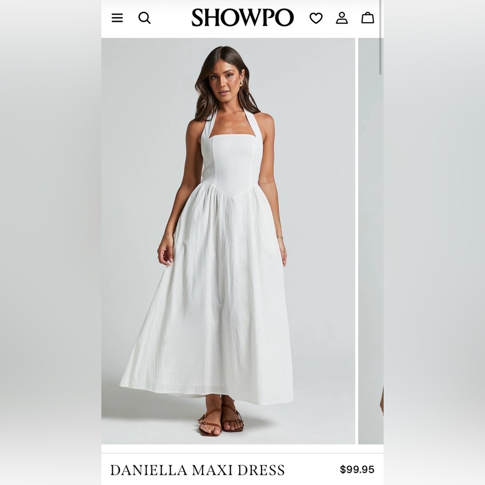 Showpo Daniella Maxi Dress in White